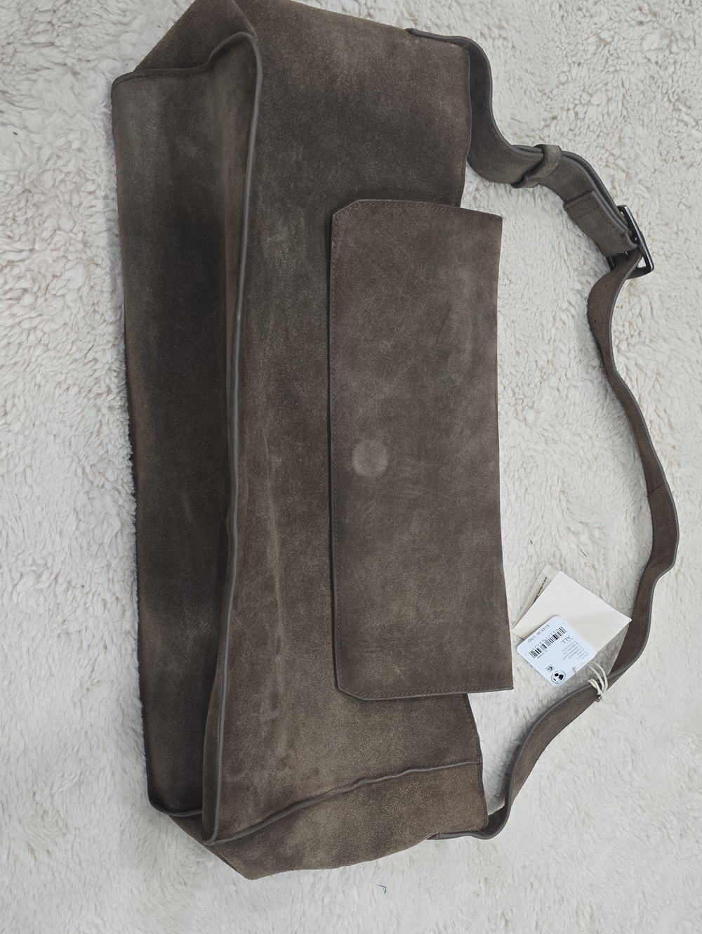 Free People Taupe Suede Crossbody Bag